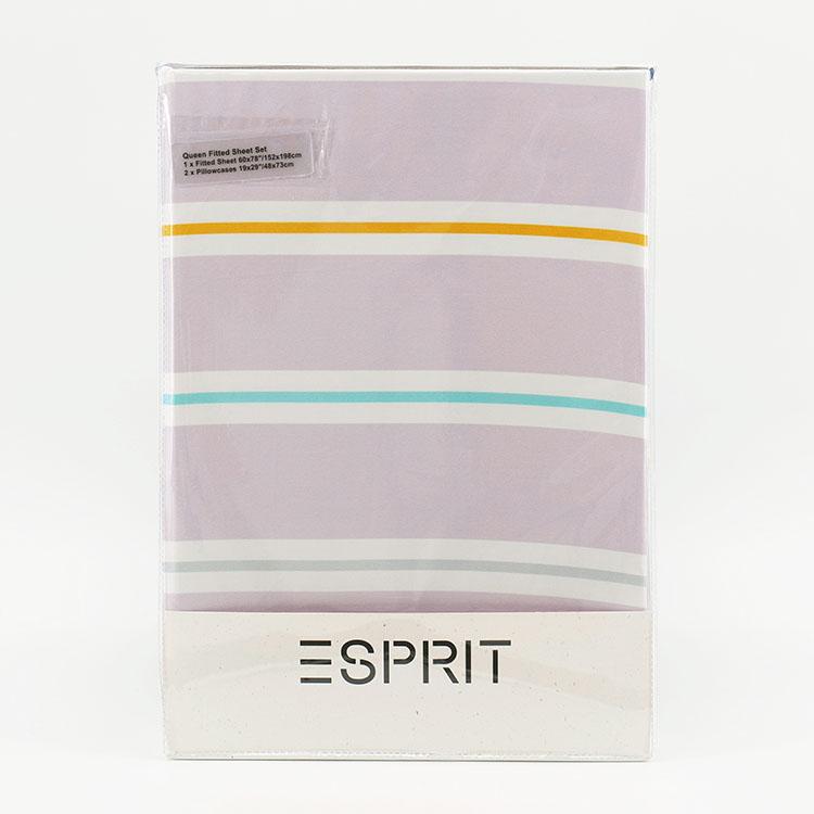 ESPRIT [1100針]  全棉貢緞印花床品套裝 – Leander Stripe (5個尺寸)