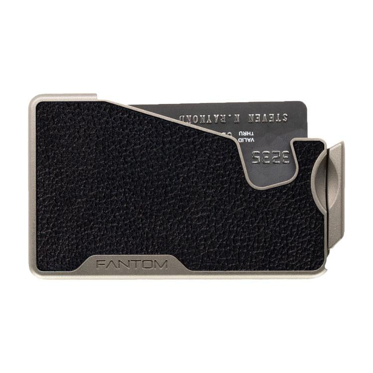 Fantom R13 防RFID 卡片盒-  Black Pebbled Leather