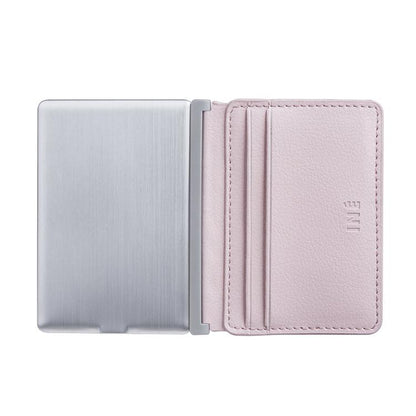 Xoopar INE 纖薄防盜充電卡套（環保真皮版） -粉紅