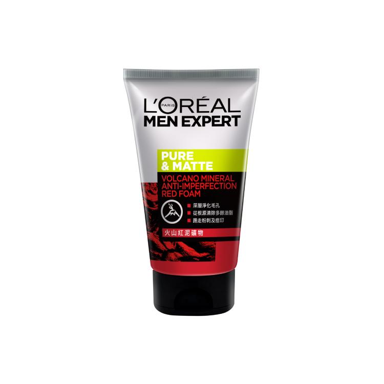 【現貨】L'Oréal Paris 男士清爽控油火山礦物淨膚潔面乳 100ml