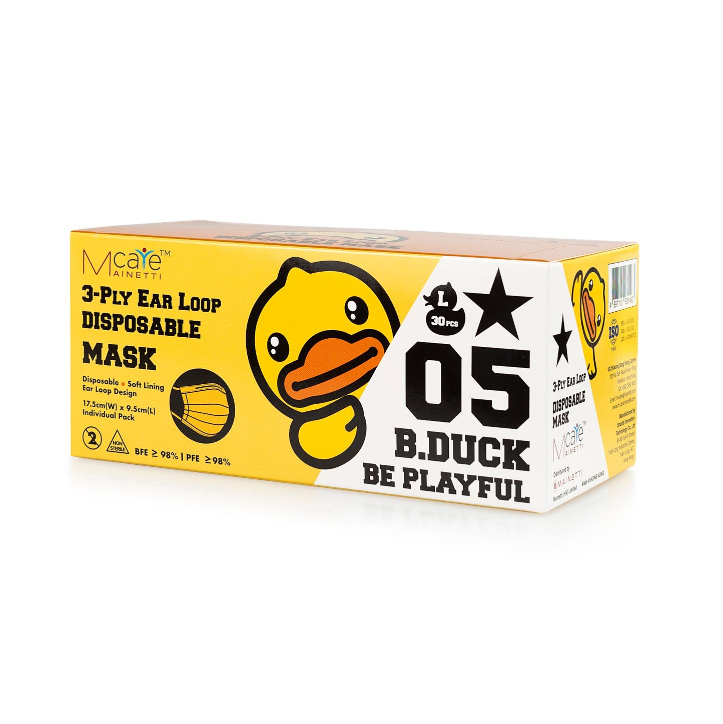 【現貨】MainettiCare x B.Duck 三層一次性獨立包裝口罩 (成人)